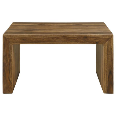 Odilia - Square Solid Wood Coffee Table - Auburn