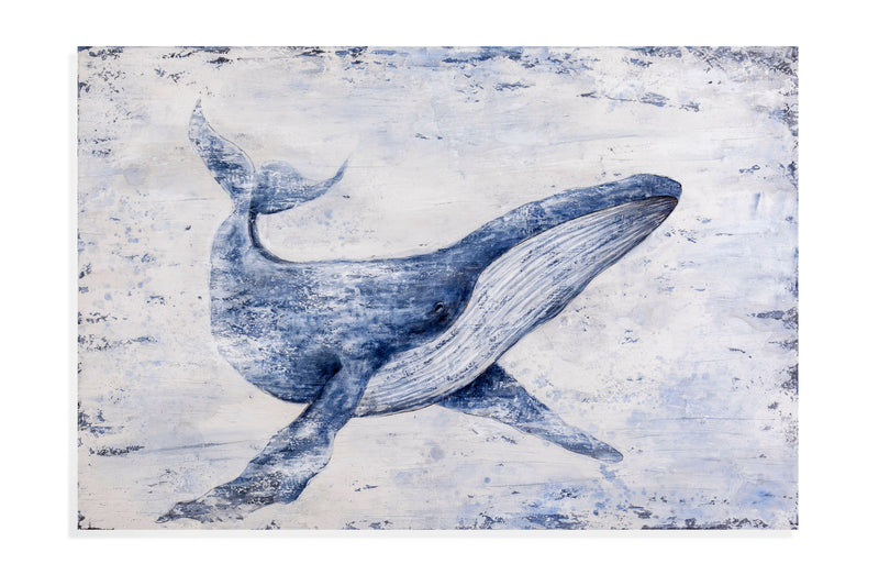 Whale Song - Canvas Art - Light Blue - Canvas Art - Grand Furniture GA