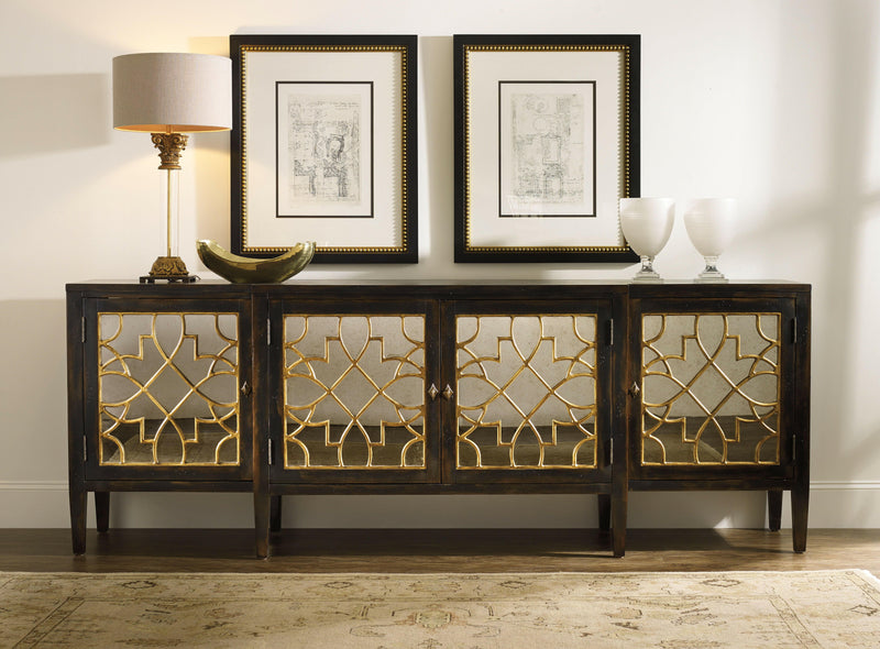 Sanctuary - Four-Door Mirrored Console Table - Console Tables - Grand Furniture GA