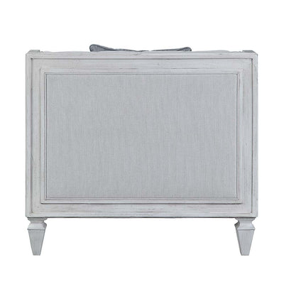 Katia - Chair - Light Gray Linen & Weathered White Finish - Grand Furniture GA