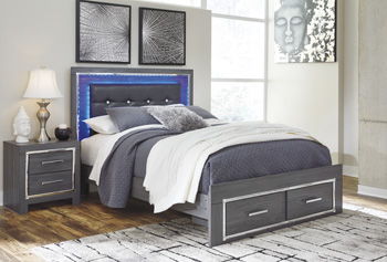 Lodanna - Gray - King Storage Footboard