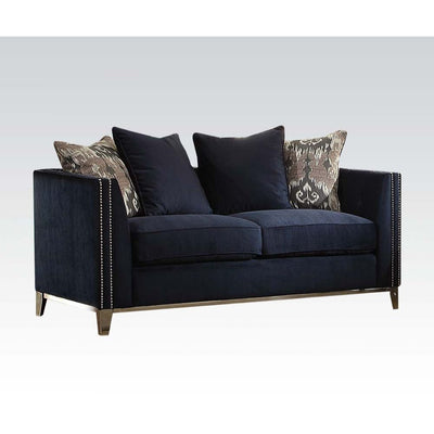 Phaedra - Loveseat - Blue Fabric - Grand Furniture GA