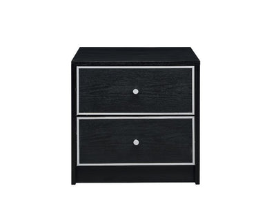 Jabir - Accent Table - Black With Silver Trim - Grand Furniture GA