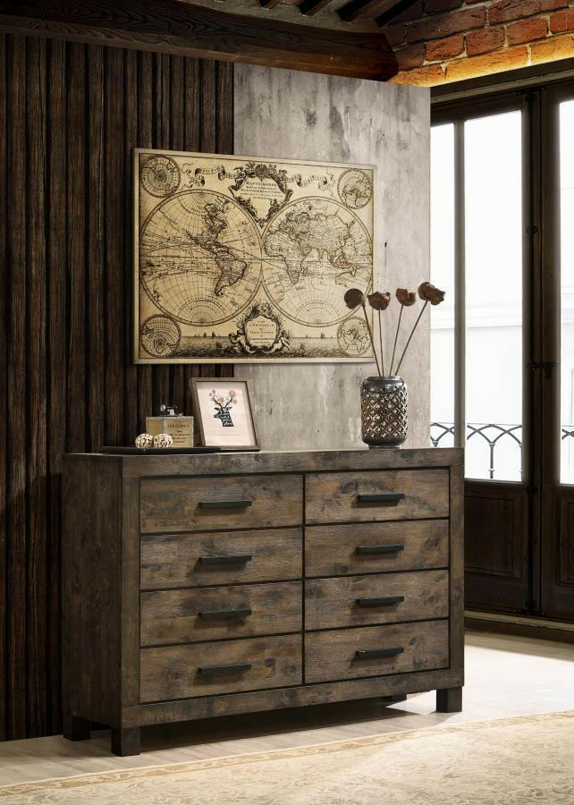 Woodmont - 8-Drawer Dresser - Rustic Golden Brown - Grand Furniture GA