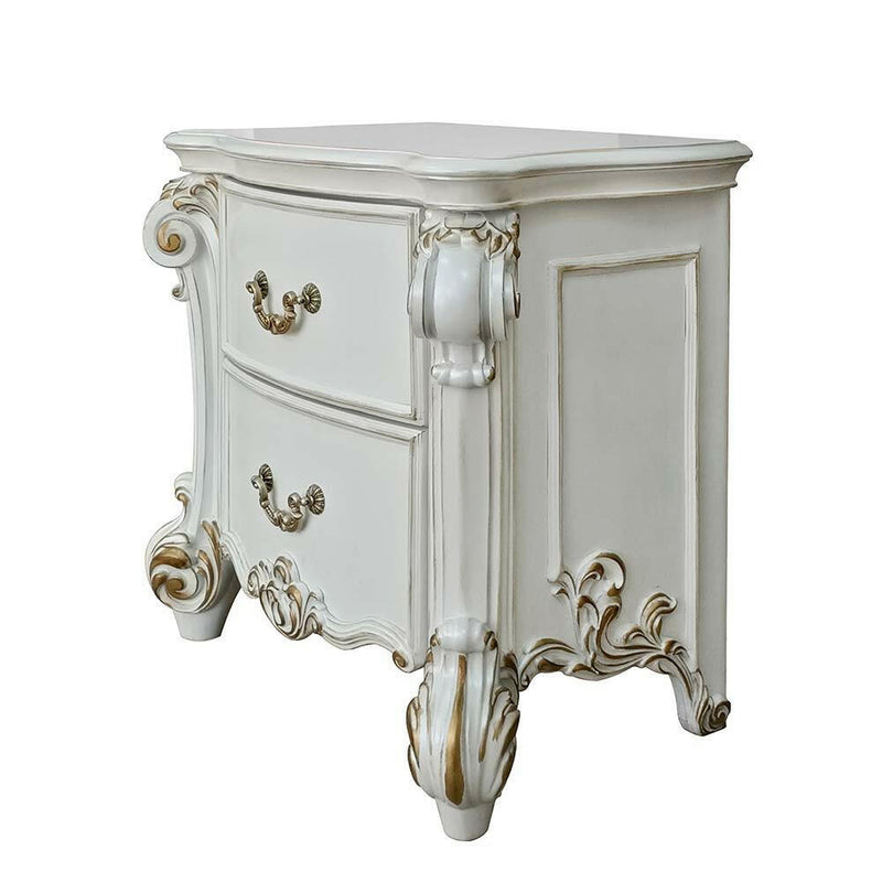 Vendom - Nightstand - Antique Pearl Finish - Grand Furniture GA