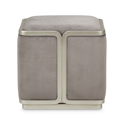 Linea - Ottoman - Gray Pearl/SilverMist