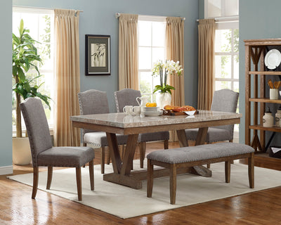Vesper - Marble Dining Table - Gray - Grand Furniture GA