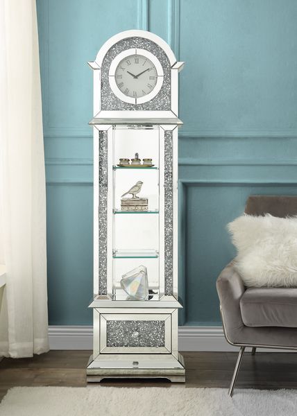 Noralie - Grandfather Clock - Pearl Silver - Grand Furniture GA