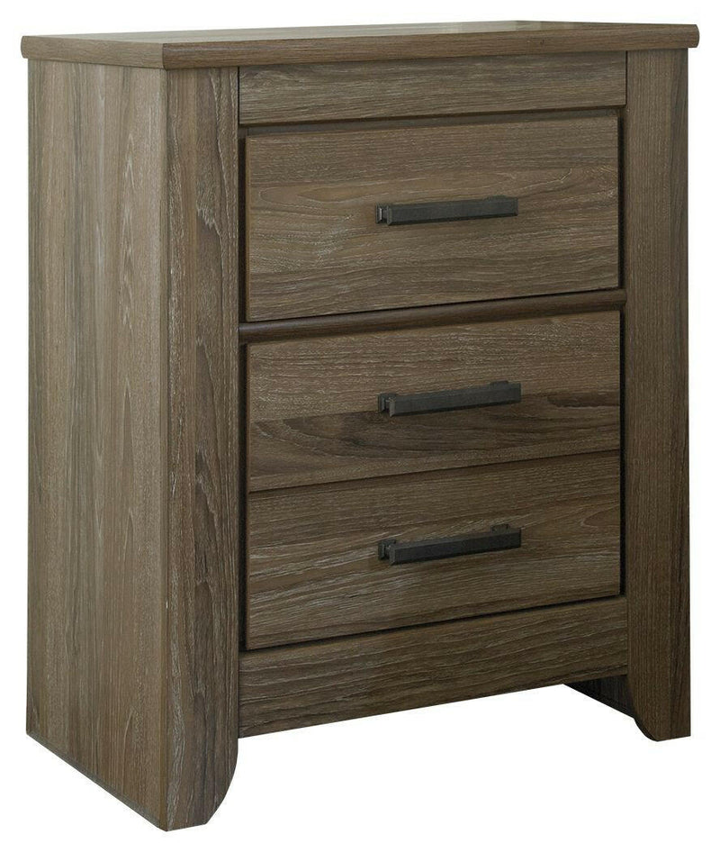 Zelen - Warm Gray - Two Drawer Night Stand - Grand Furniture GA