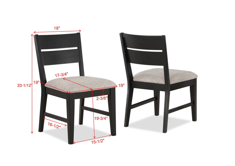 Mathis - Side Chair (Set of 2) - Black - Grand Furniture GA