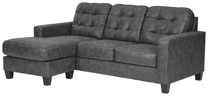 Venaldi - Gunmetal - Sofa Chaise.