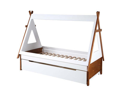 Loreen - Twin Bed - Oak & White Finish - Grand Furniture GA