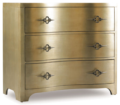 Sanctuary - 3-Drawer Shaped Front Chest - Gold.
