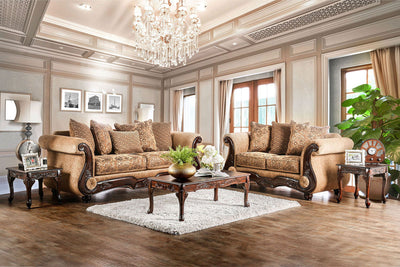 Nicanor - Loveseat - Tan / Gold - Grand Furniture GA