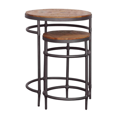 Turner - Nesting Tables (Set of 2) - Natural & Black.