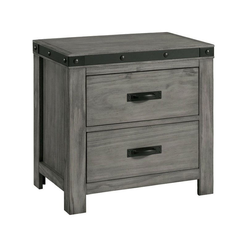Wade - 2-Drawer Nightstand - Black Finish - Accent Nightstands - Grand Furniture GA