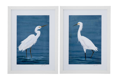 Wading Egret I - Blue