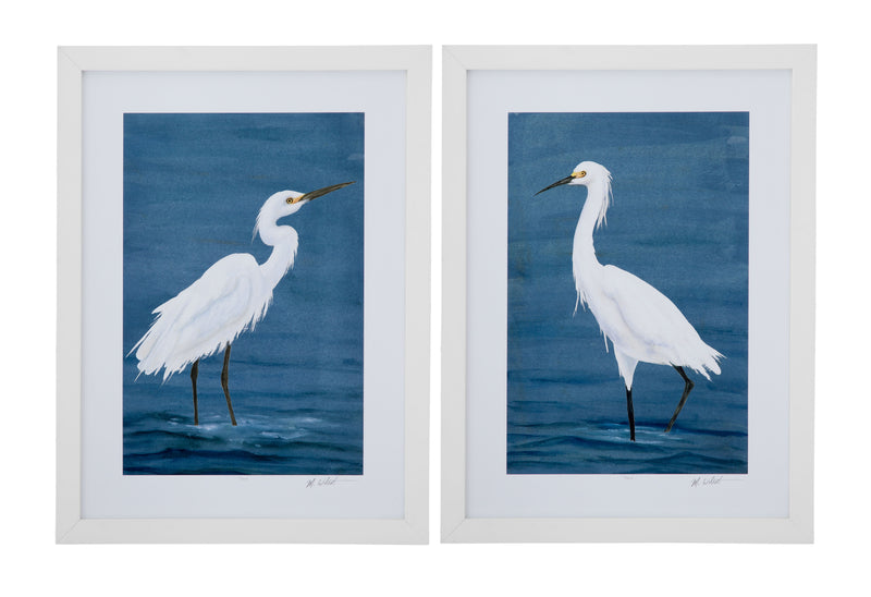 Wading Egret II - Blue