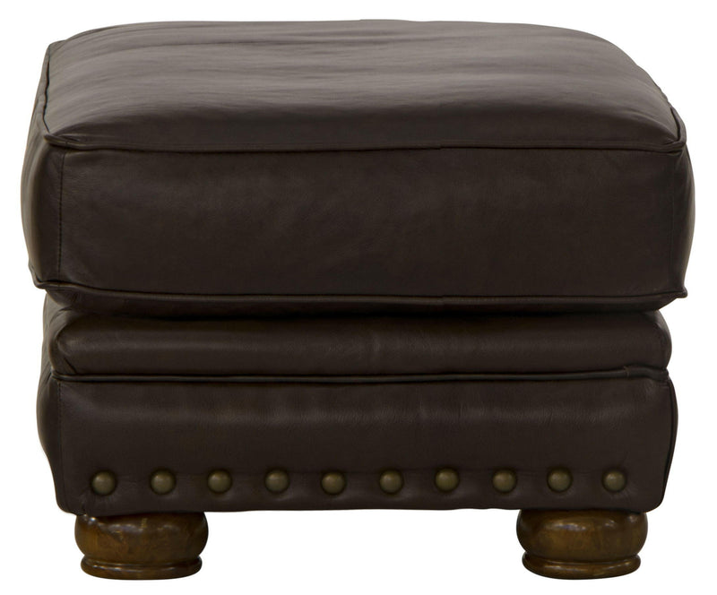 Roberto - Ottoman - Cocoa - Leather