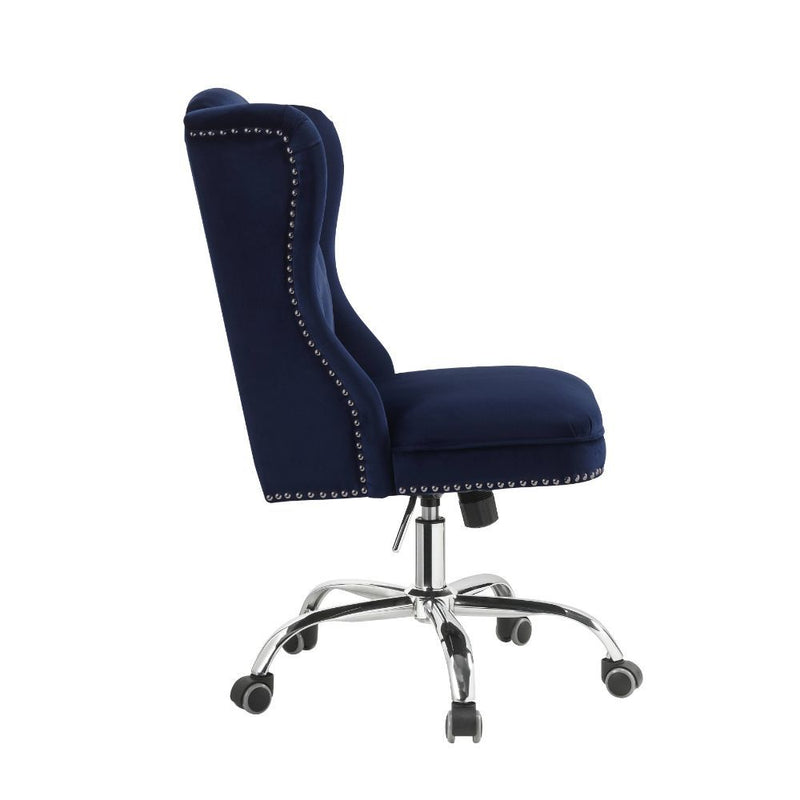 Jamesia - Office Chair - Midnight Blue Velvet - Grand Furniture GA