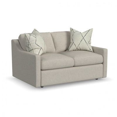 Sky - Upholstered Loveseat - Pearl Silver.