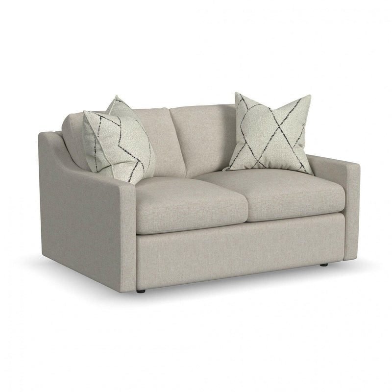 Sky - Upholstered Loveseat - Pearl Silver.