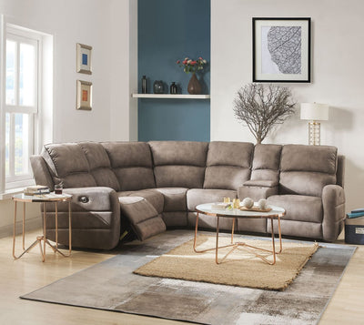 Olwen - Sectional Sofa - Mocha Nubuck - Grand Furniture GA