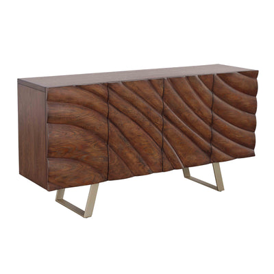 Mojave - Four Door Credenza - Brown & Champagne.