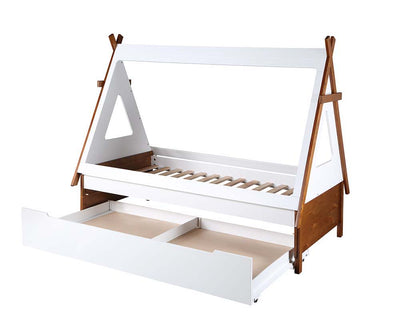 Loreen - Twin Bed - Oak & White Finish - Grand Furniture GA