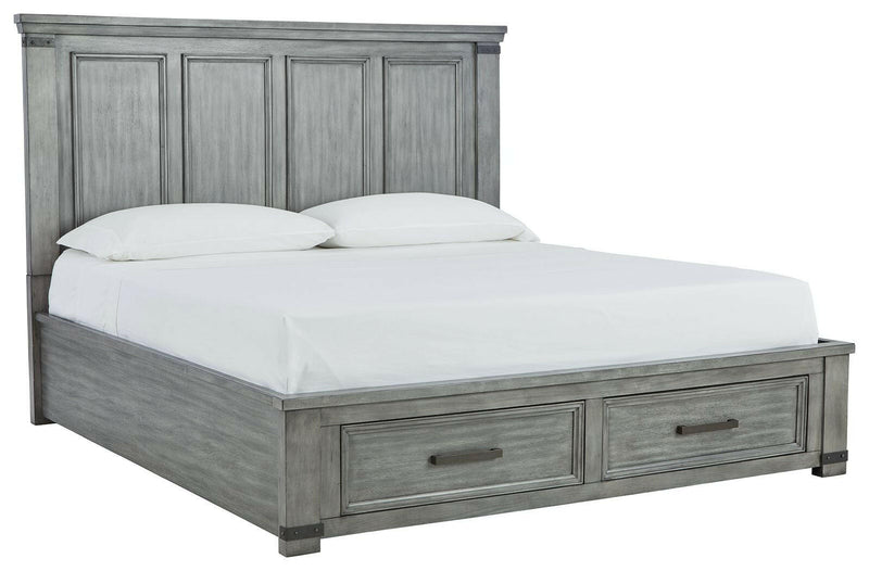 Russelyn - Gray - Queen Storage Footboard.