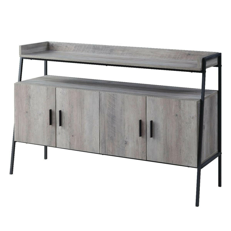 Samiya - TV Stand - Gray Oak & Black Finish - Grand Furniture GA