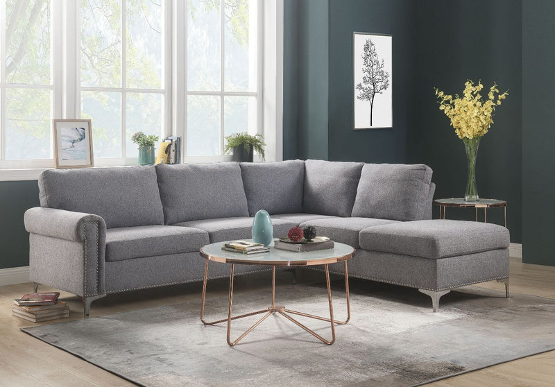 Melvyn - Sectional Sofa - Gray Fabric.