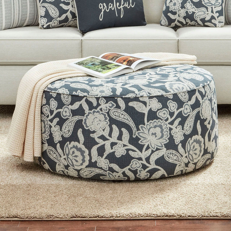 Porthcawl - Ottoman - Floral Multi - Grand Furniture GA