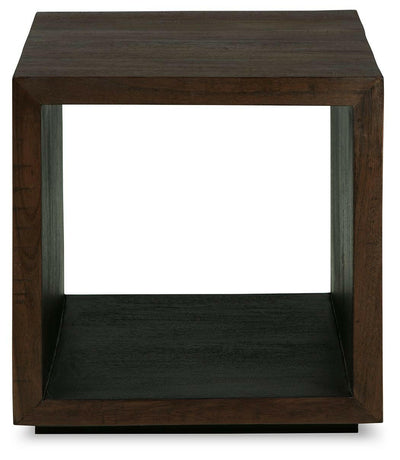 Hensington - Brown / Black - Square End Table.