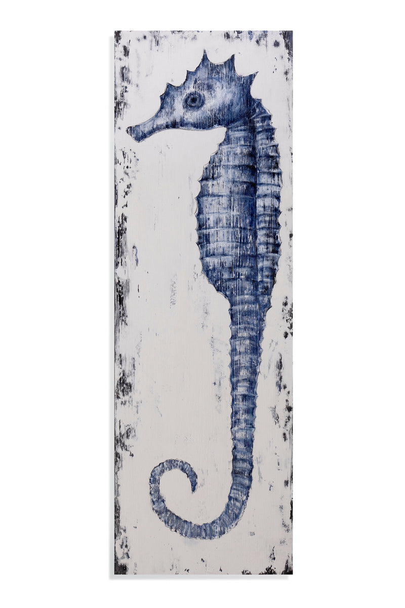 Sea Horse II - Canvas Art - Blue - Canvas Art - Grand Furniture GA