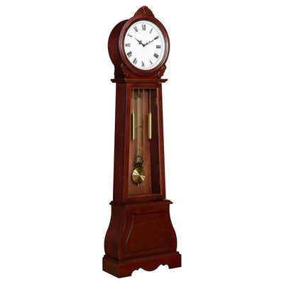 Narcissa - Grandfather Clock With Chime - Brown Red.