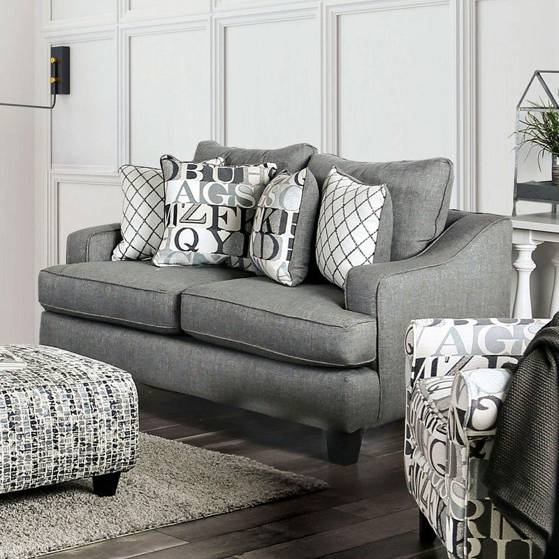 Verne - Loveseat - Bluish Gray - Grand Furniture GA