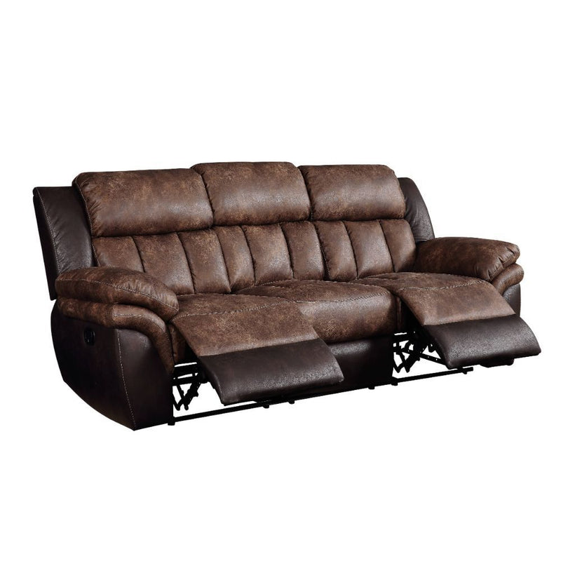 Jaylen - Sofa - Toffee & Espresso Polished Microfiber - Grand Furniture GA