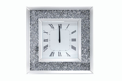 Noralie - Wall Clock - Mirrored & Faux Diamonds - 20".