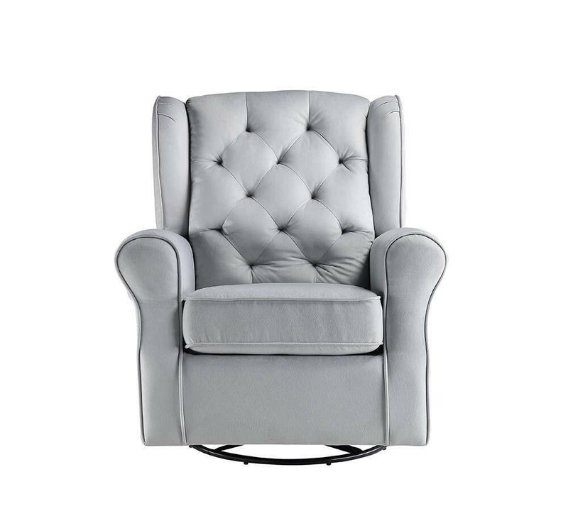 Zeger - Swivel Chair - Gray Fabric - Grand Furniture GA