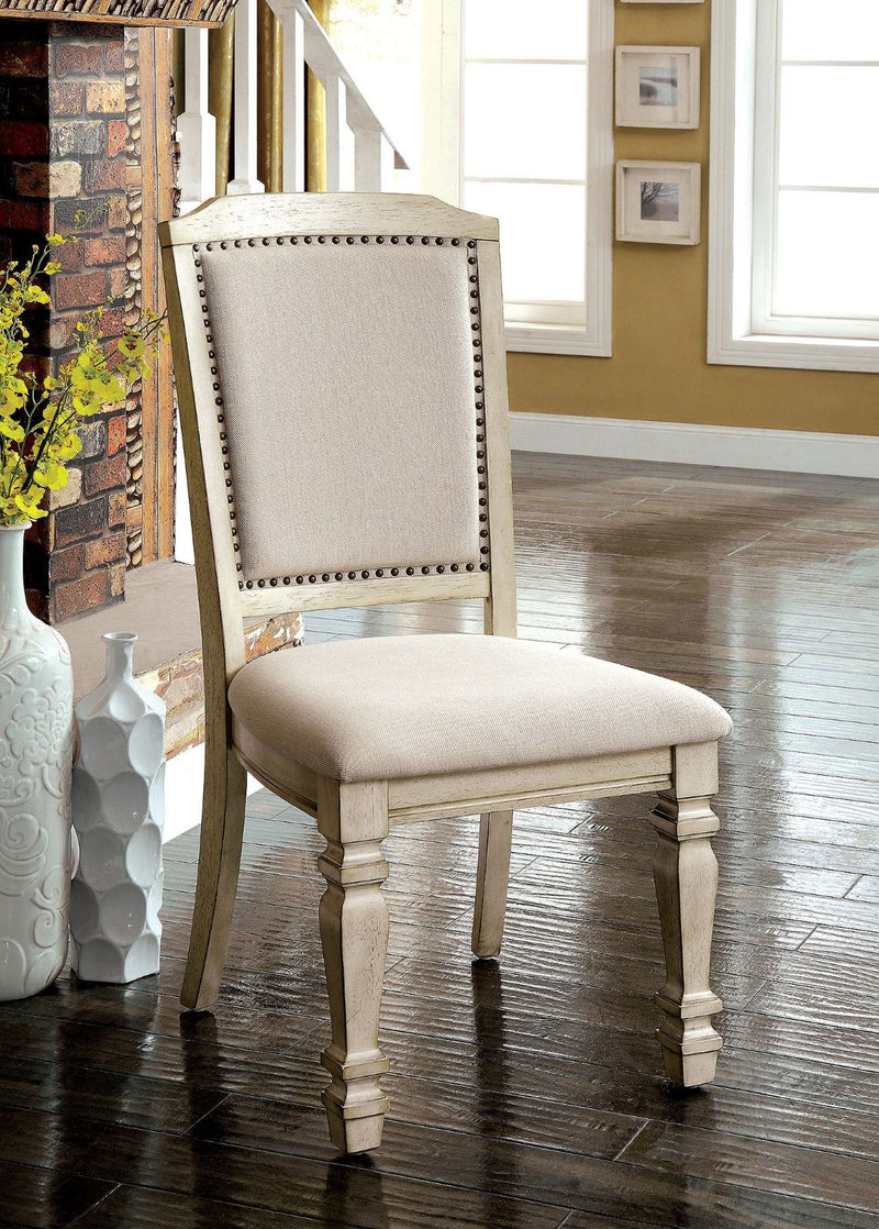 Holcroft - Side Chair (Set of 2) - Antique White / Ivory.