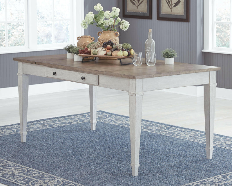 Skempton - White - Rect Drm Table W/Storage.