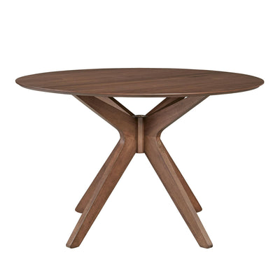 Space Savers - Round Pedestal Table - Dark Brown