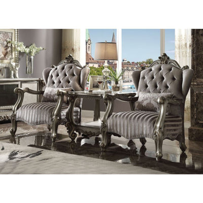 Versailles - End Table - Antique Platinum - Grand Furniture GA