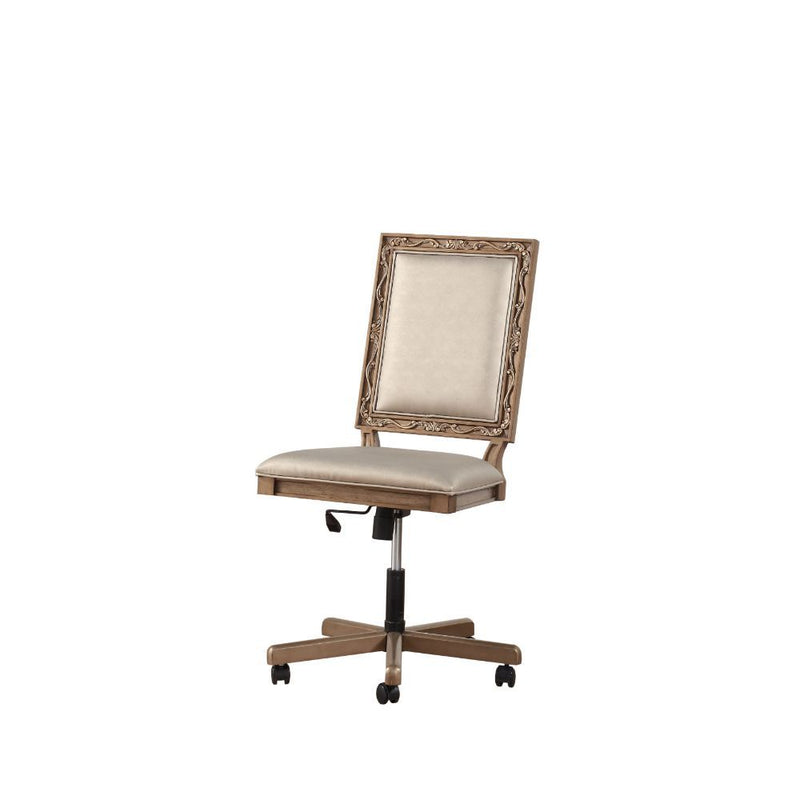 Orianne - Executive Office Chair - Champagne PU & Antique Gold - Grand Furniture GA