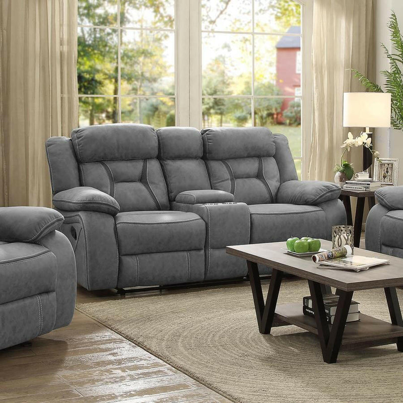 Higgins - Pillow Top Arm Motion Loveseat with Console - Grand Furniture GA