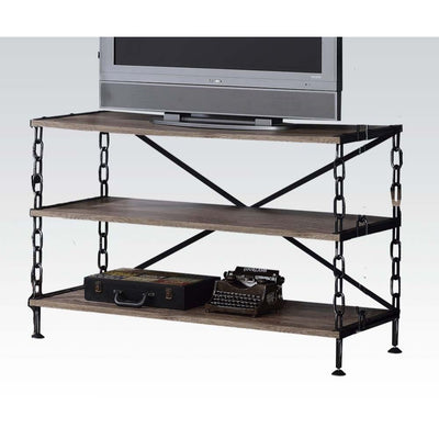 Jodie - TV Stand - Rustic Oak & Antique Black - Grand Furniture GA