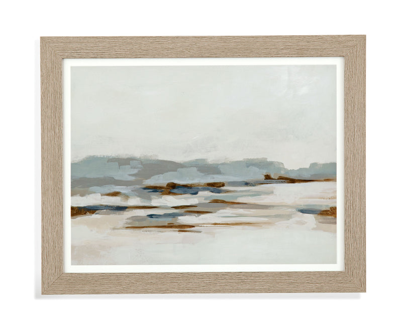 Neutral Coast I - Framed Print - Pearl Silver