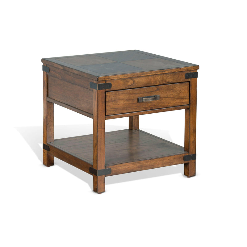 Safari - End Table - Dark Brown.