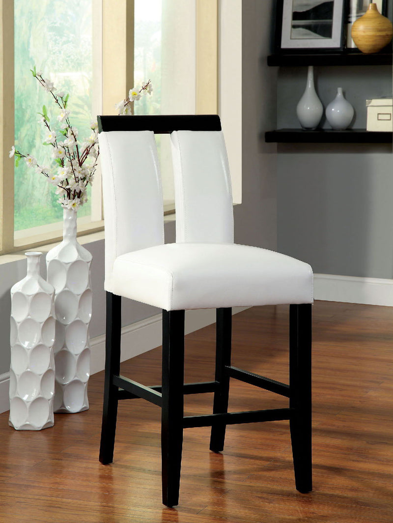 Luminar - Counter Height Chair (Set of 2) - Black / White.